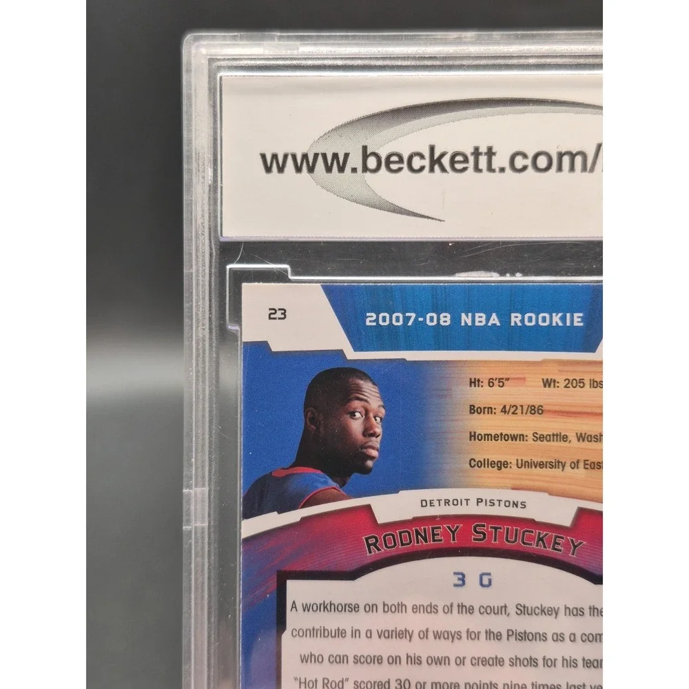 2007 Upper Deck Rodney Stuckey 23 NBA Rookie Box Set Base RC BCCG 10 Pistons